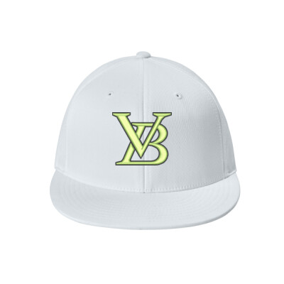 Sport-Tek Flexfit Flat Bill Cloth Cap - Neon Green/Black Thumbnail