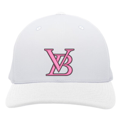 Pacific Headwear Performance PacFlex Cloth Fitted Cap - Hot Pink/Black Thumbnail