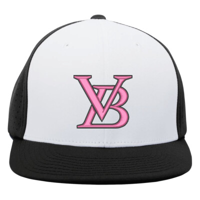 Pacific Headwear Perforated Flexfit Cap - Hot Pink/Black Thumbnail