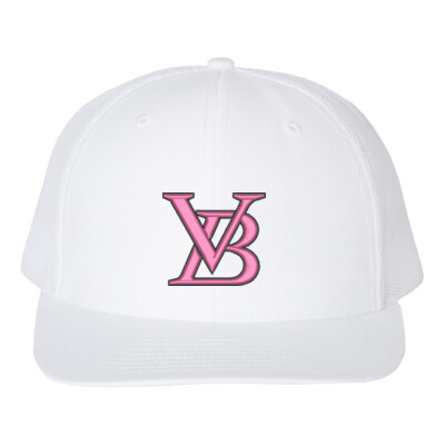 Richardson Curved Bill Mesh Back Trucker Cap - Hot Pink/Black Thumbnail