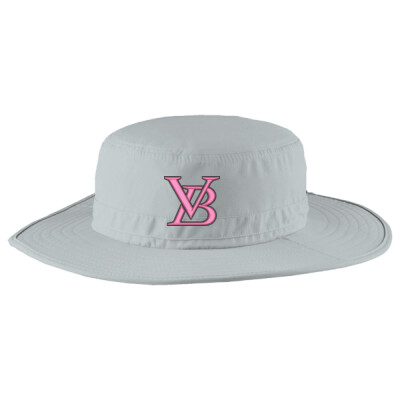 Port Authority Wide Brim Bucket Hat - Hot Pink/Black Thumbnail