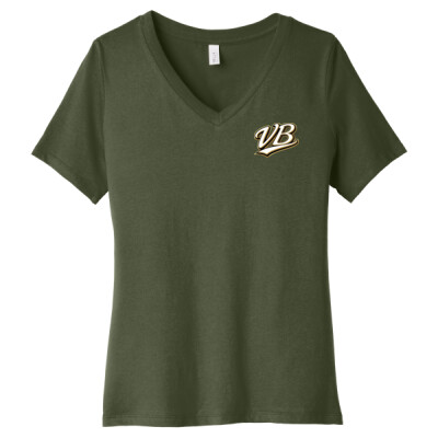 Ladies Relaxed Jersey V-Neck Tee - VB Script Thumbnail