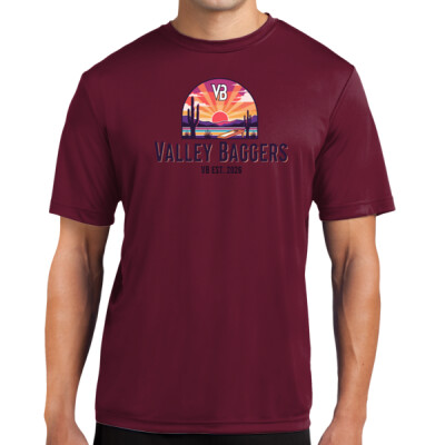 Unisex TALL Drifit Performance Tee - Valley Baggers Sunset Thumbnail