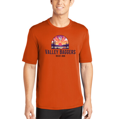 Unisex Drifit Performance Tee - Valley Baggers Sunset Thumbnail