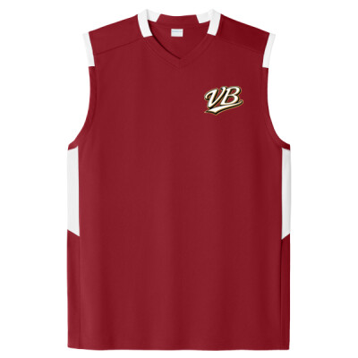 Unisex Drifit Colorblock Sleeveless V-Neck Tee - VB Script Thumbnail