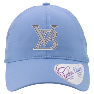 Ladies "Gaby" Perforated Performance Cap - Grey/White Thumbnail