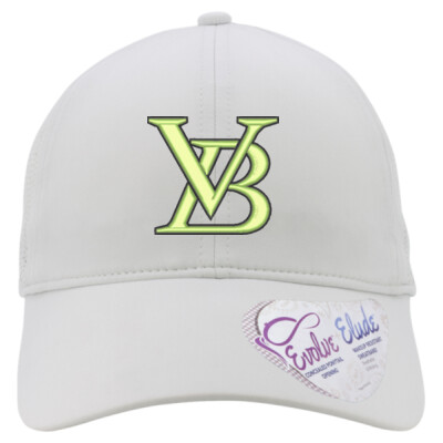 Ladies "Gaby" Perforated Performance Cap - Neon Green/Black Thumbnail