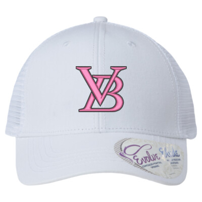Ladies "Charlie" Modern Trucker Cap - Hot Pink/Black Thumbnail