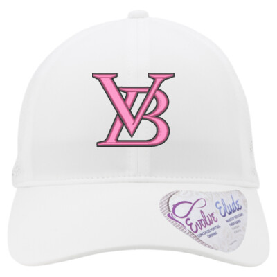 Ladies "Gaby" Perforated Performance Cap - Hot Pink/Black Thumbnail