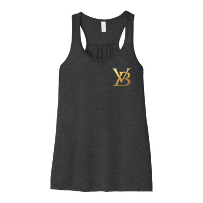 Ladies Flowy Racerback Tank - VB Classy Gold (LEFT CHEST) Thumbnail