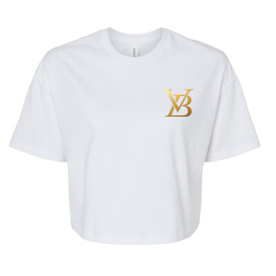 Ladies Jersey Crop Tee - VB Classy Gold (LEFT CHEST) Thumbnail