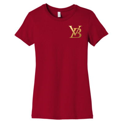Ladies Slim Fit Tee - VB Classy Gold (LEFT CHEST) Thumbnail