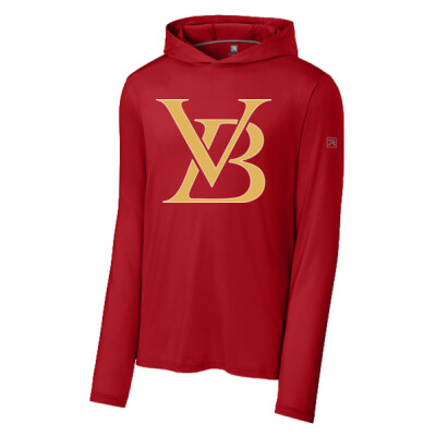 Unisex Richardson Drifit Long Sleeve Hoodie - VB Classy Gold (FULL FRONT) Thumbnail
