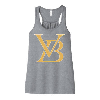Ladies Flowy Racerback Tank - VB Classy Gold (FULL FRONT) Thumbnail