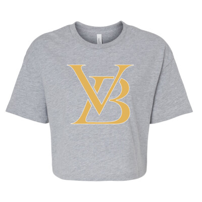 Ladies Jersey Crop Tee - VB Classy Gold (FULL FRONT) Thumbnail